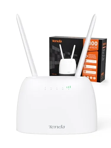 Tenda 4G06 - 4G VoLTE WLAN Router für SIM Karten, bis zu 150 Mbit/s Download, kein SIM-Lock, ideal für mobile Nutzung und bis zu 32 Geräte