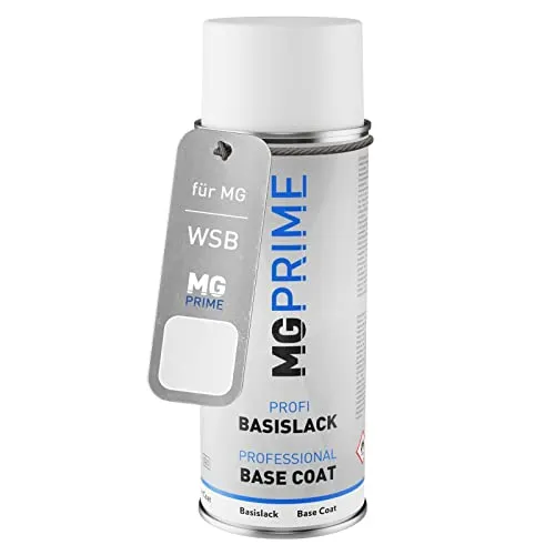MG PRIME Autolack Spraydose für MG WSB / 5WSB Xin White Solid/Mountain White Basislack Sprühdose 400ml