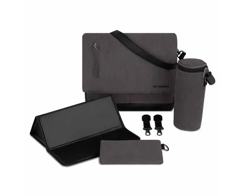 ABC Design Wickeltasche Urban Almond - Umhängetasche im modernen Messenger-Stil, inklusive Wickelunterlage und isoliertem Flaschenhalter für höchsten Komfort und Funktionalität für junge Eltern.