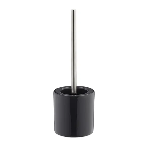 Wc garnitur keramik Toilettenbürsten Set Klobürsten Halter modern grau rund