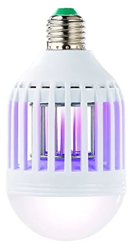 Exbuster Mückenkiller Lampe: 2in1-UV-Insektenkiller & LED-Lampe E27, 9 Watt, 550 lm, tageslichtweiß (Insekten UV, Insektenvernichter, Anti)