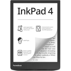 Pocketbook InkPad 4 Stardust Silver - 7,8 Zoll E-Ink Carta 1200 Bildschirm, smart und buchgroß für ein verbessertes Leseerlebnis