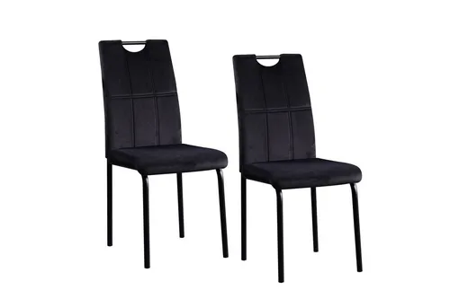 HTI-Living Esszimmerstuhl Denton Velvet 2er-Set in schwarz von HTI-Line