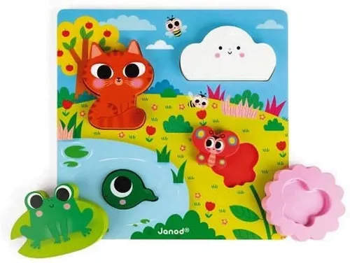 JANOD, 6-teiliges Puzzle – Verstecken und Suchen in der Natur, , JAN07105