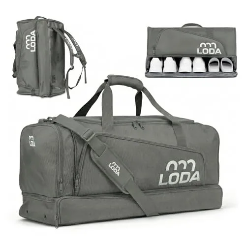 LODA Team Sporttasche 68L mit Schuh- und Nassfach - Die LODA Team Sporttasche bietet ein praktisches Schuhfach für zwei Paar Schuhe, ein großes Nassfach für feuchte Kleidung und eine bequeme Rucksackfunktion. Ideal für Sport, Reisen und Freizeit mit über 14 Fächern für optimale Organisation.