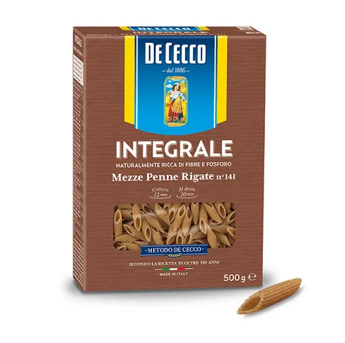 De Cecco Pasta Mezze penne rigate integrali Vollkorn italienisch Nudeln 500g