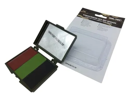 Mil-Tec Tarnschminkset-16351000 Tarnschminkset Schwarz/Braun/Dunkelgrün Einheitsgröße