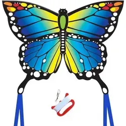 Butterfly Kite Schmetterling Drachen 120x95cm Blau in blau von LuxusKollektion