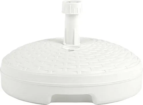 Langlebiger Kunststoff Sonnenschirmständer in weiß von vidaXL