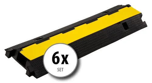 Pronomic Kabelkanal 1-100L - 1-Kanal Kabelbrücke mit Steckverbindung - Kabelkanäle für Veranstaltungen! Belastbar bis 7,5 t, schützt Kabel vor Abrieb und Zug, minimiert Stolperunfälle mit gut sichtbarer Signalwirkung.