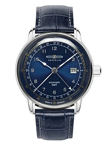Zeppelin Automatische Uhr 7668-3 - Hochwertige Armbanduhr für Herren mit klassischem Design, ausgestattet mit japanischem Automatik-Uhrwerk und kratzfestem Mineralglas, ideal für stilbewusste Männer.