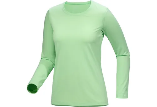 Arcteryx Longsleeve Sweatshirt Taema Crew LS W - Das leichte Arcteryx Damen Sweatshirt Taema Crew LS W ist ideal für Aktivitäten im Freien. Hergestellt aus 100% recycelten Materialien, bietet es hervorragenden Tragekomfort und Atmungsaktivität. Perfekt für Bergsport und Freizeit!