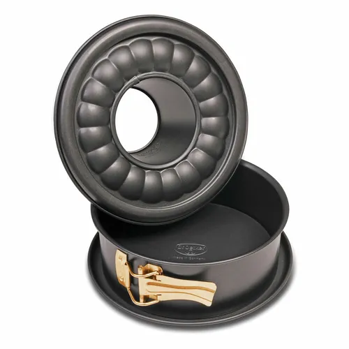 Dr. Oetker Springform BACKFREUDE 18cm - Backformen aus langlebigem Stahl mit Flach- und Rohrboden, ideal für perfekte Kuchen und Torten, Maße D/H ca. 18x7 cm.