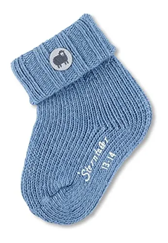 Sterntaler Baby - Mädchen babysokker Socken, Mittelblau Mel., 13-14 EU