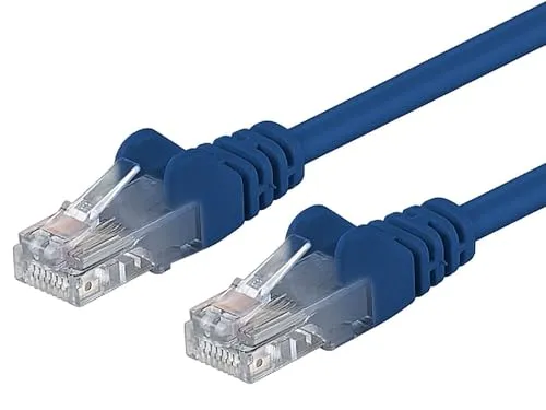 PremiumCord Netzwerkkabel, Ethernet, LAN & Patch Kabel Cat6, UTP, Schnell flexibel & Robust RJ45 Kabel 1Gbit/S, AWG 26/7, Kupferkabel 100% Cu, Blau, 10m