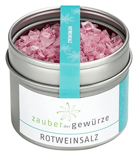 Zauber der Gewürze Rotweinsalz aus edlem Fleur de Sel und Rotwein Carbernet Franc zu rotem Fleisch, Gegrilltem und Salaten, 65 g