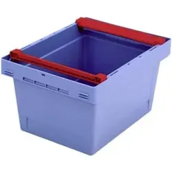 Bito Mehrwegbehälter mit Deckel/Bügel/Kufe / MBB43221 L400xB300xH223 mm, taubenblau
