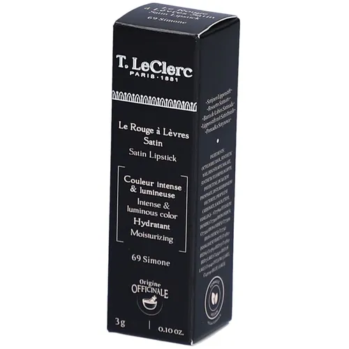 T-LeClerc LippenSatin Lipstick 69 SIMONE 3 g - Lippenstifte: Pflege und intensive Farben in einem, angereichert mit Hyaluronsäure für langanhaltende Feuchtigkeit und ein seidiges Finish.