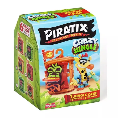 Piratix Crazy Jungle Klatka Kryjówka + Figurka 1szt.mix Magic Box Toys Polska (L