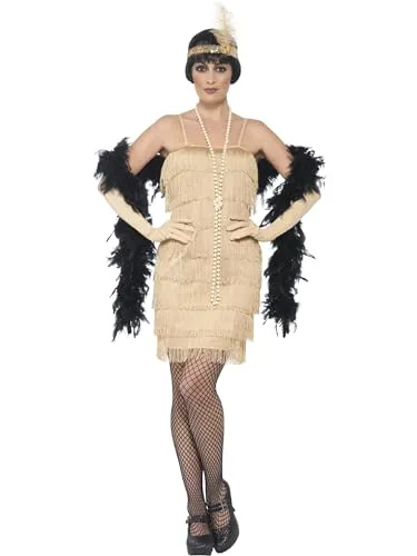 Flapper Costume (M) in gold von Smiffys