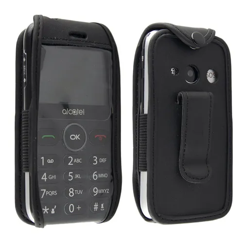 caseroxx Handy Hülle Ledertasche mit Gürtelclip für Alcatel 2019G aus Echtleder,