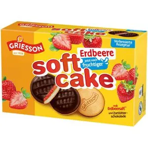 Griesson Kekse Soft Cake Erdbeere, 2 Pack à 12 Stück, 300 g