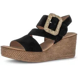 Gabor Damen Keilsandalen schwarz, 38 EU von Gabor