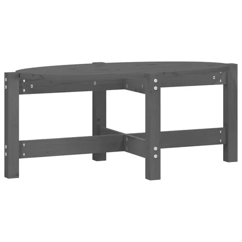 vidaXL Couchtisch Grau 87x48x35 cm aus massivem Kiefernholz - Eleganter Couchtisch aus robustem Kiefernholz, ideal für Getränke und Deko. Seine rustikale Optik und die stabile Bauweise machen ihn zum perfekten Möbelstück für dein Wohnzimmer.