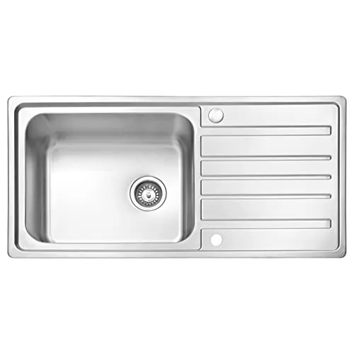 JASSFERRY Edelstahl Küchenspüle 1 Becken 100 x 50 cm – Reversible Einbauspüle