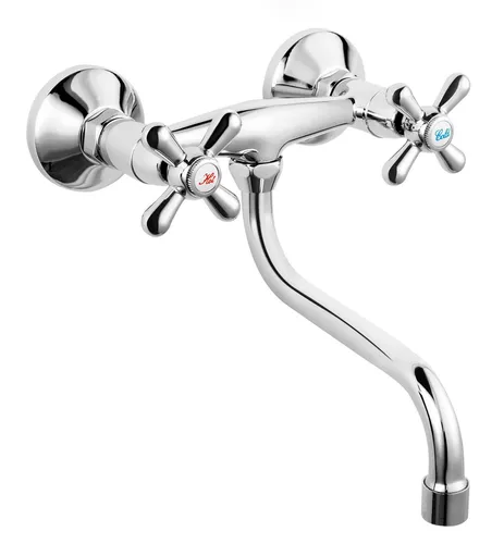 RETRO BATERIA ZLEWOZMYWAKOWA ŚCIENNA, CHROM Ferro 5901095604317