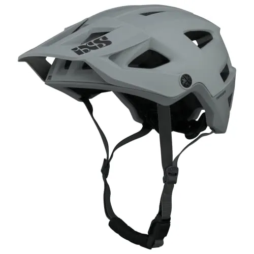 IXS Trigger Unisex AM Mountainbike-Helm, Grau (Grey) - SM (54-58cm) - Fahrradhelme, extrem bequem mit hervorragender Belüftung und verstellbarem Visier für optimale Sicht beim Fahren.