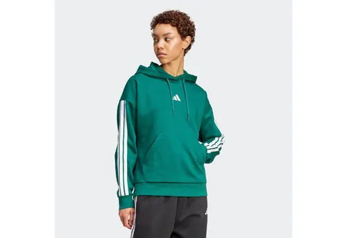 adidas ESSENTIALS 3-STREIFEN FLEECE HOODIE - Kuschelweicher adidas Hoodie für deinen aktiven Alltag. Mit klassischem 3-Streifen Design und aus weichem Fleece für optimalen Tragekomfort. Ideal für Besorgungen oder entspannte Tage zu Hause.