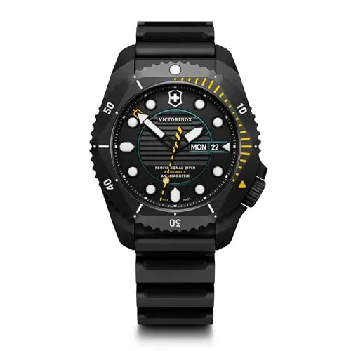 Victorinox Dive Pro Automatic Herren Armbanduhr Ø 43 mm - Armbanduhren für Herren, wasserdicht bis 300 m und ausgestattet mit kratzfestem Saphirglas für besten Schutz und Sichtbarkeit, auch bei Nacht.