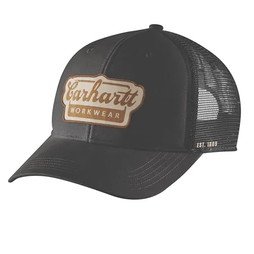 Carhartt Herren Rugged Flex Twill Mesh Back Script Patch Cap, Schwarz, Einheitsgröße