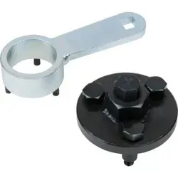 KS Tools VAG Nockenwellen-Naben Ausbauwerkzeug-Satz, 2-teilig - Zahnriemen Werkzeugset für Audi, Seat, Škoda und Volkswagen, ermöglicht präzisen Ausbau der Nockenwellen-Nabe mit hoher Passgenauigkeit.