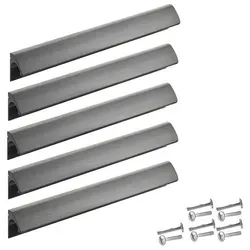SOTECH Möbelgriff BLACKLINE X Schrankgriff – Bohrabstand 192 mm, Schwarz matt (5 Stück) - Schwarz