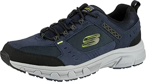 Skechers Herren Oak Canyon-51893 Sneaker - Blau Navy Lime Nvlm, aus hochwertigem Suede für optimalen Komfort und Style