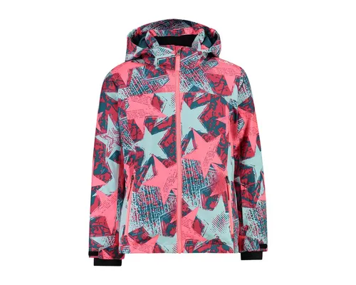 CMP Kinder Snaps Jacke (Größe 98, türkis) - Funktionsjacke aus wasserabweisendem, wattiertem Softshellmaterial, ideal für winterliche Abenteuer und Skispaß.
