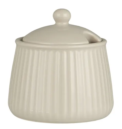 Ib Laursen Zuckerdose Ib Laursen - Zuckerdose Zuckerschale Mynte Rillen Keramik 2028 Farbe: