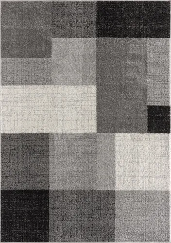 Medipa Webteppich Thales Grey 6101-995 - Kompakter Webteppich in Grau-Weiß, ca. 80x140 cm, aus 100% Polypropylen. Ideal für jeden Raum und pflegeleicht.