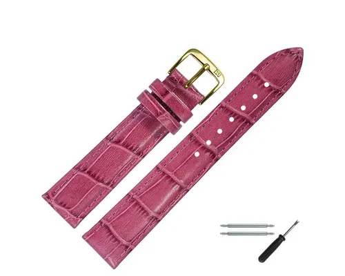 MARBURGER Uhrenarmband 14mm Leder Alligator Prägung