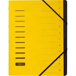 Pagna 40059-05 A4 Ordnungsmappe 12 Fächer gelb
