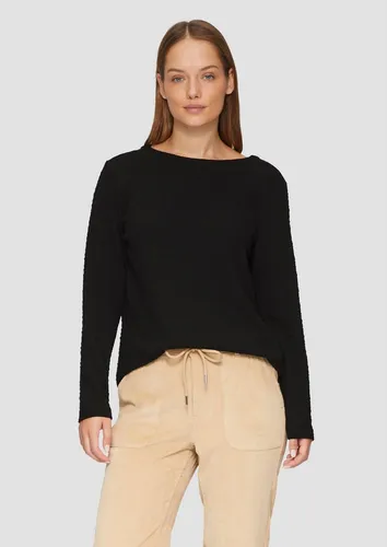 s.Oliver Sweatshirt Strukturiertes Sweatshirt mit Rundhalsausschnitt