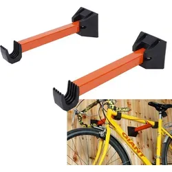 Klappbare Wand-Halterung für Fahrräder - Schwarz/Orange
