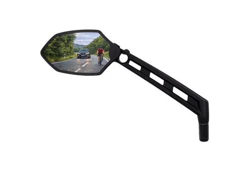 XiRRiX Fahrradspiegel, Fahrrad Spiegel, Rückspiegel für Fahrrad E-Bike, e Bike Zubehör, schlagfestes Glas - für Lenker links