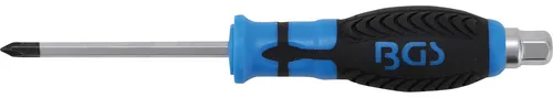 BGS Schraubendreher, Klinge mit Sechskant-Profil | Kreuzschlitz PH1 | Klingen...
