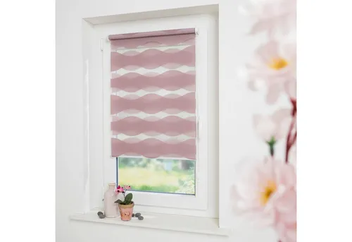 Doppelrollo Welle, GARESA – Lichtschutz ohne Bohren in pink von GARESA