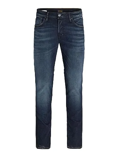 JACK & JONES JJITIM JJORIGINAL AM 782 50SPS Slim Fit Jeans - Slim Fit Jeans mit geradem Bein, aus 75% Baumwolle und 10% Bio-Baumwolle, ideal für einen modernen Look und hohen Tragekomfort.