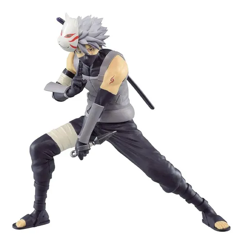Banpresto - Naruto Shippuden - Vibration Stars - Hatake Kakashi-II Statue - Menschen-Spielfiguren, detailgetreue Naruto Shippuden Figur von Banpresto mit stabilem Standfuß - ein Muss für Sammler und Fans!