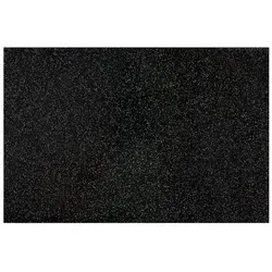 ANRO Platzset DEIN Platzdeckchen Servierdeckchen Soft Tischset Tellerunterleger, (Einzelstück, 1-St., einzelverpackt), Glatt, leichte Narbung 50x35cm Glitzer Uni schwarz 35 cm x 50 cm x 2 mm